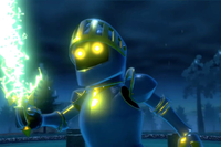 The electric statue controlled by the legendary hero from Mario Golf: Super Rush