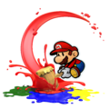 Artwork of Mario using the Paint Hammer