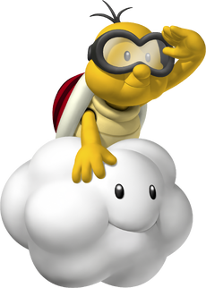 Artwork of the playable red Lakitu in Mario Kart 7 (later used in Mario Kart Tour)