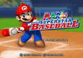 The title screen for Mario Superstar Baseball