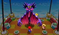 Screenshot of Mario preparing to face Antasma in Mario & Luigi: Dream Team