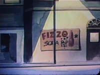 An advertisement for Fizzo Soda Pop in the Saturday Supercade episode "The Great Ape Escape"