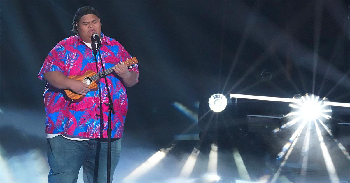 Iam Tongi performing on 'American Idol.'