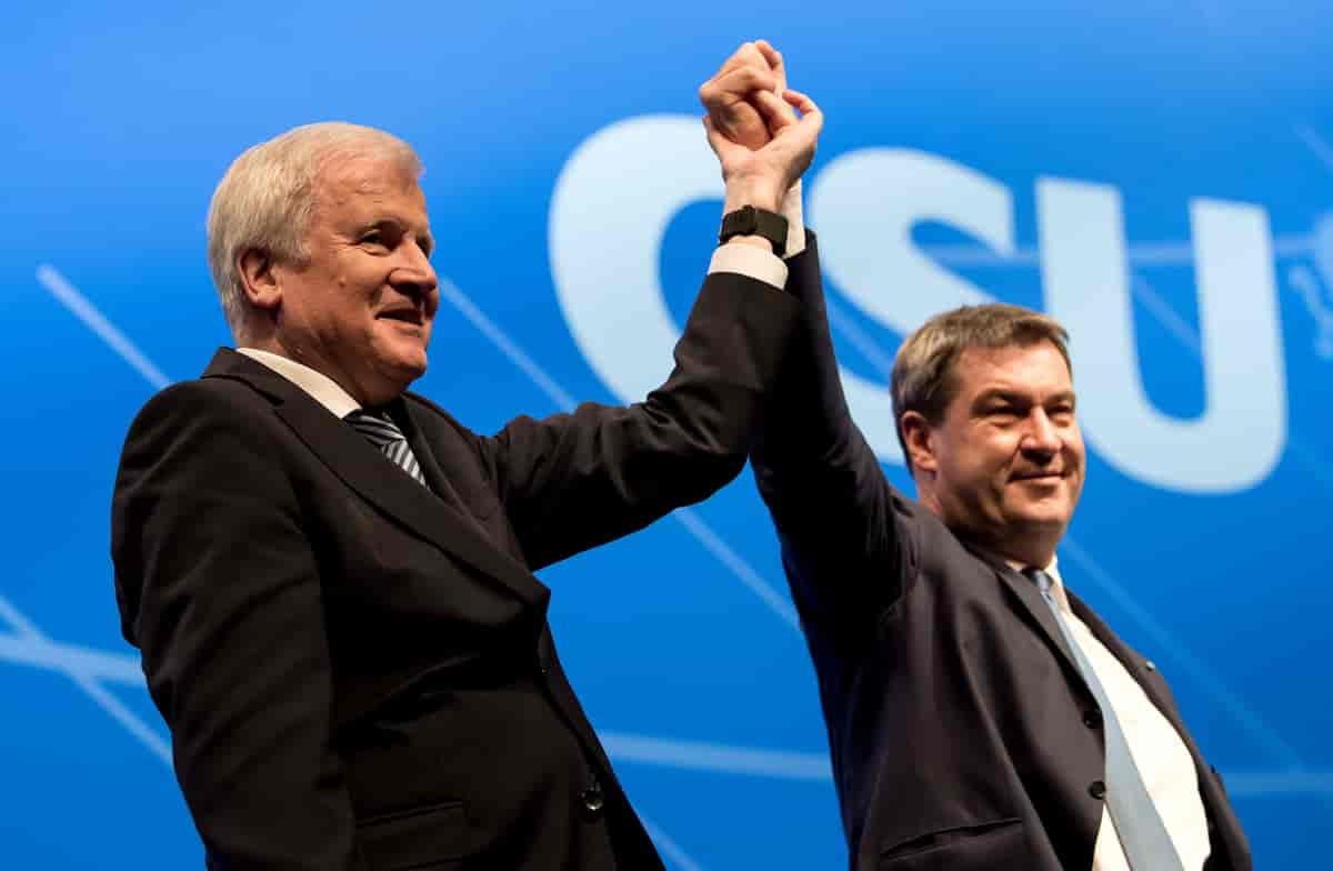 Horst Seehofer og Markus Söder i 2018.