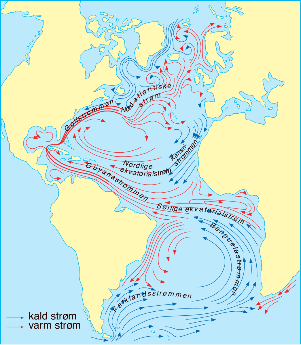 Havstrømmer i Atlanterhavet