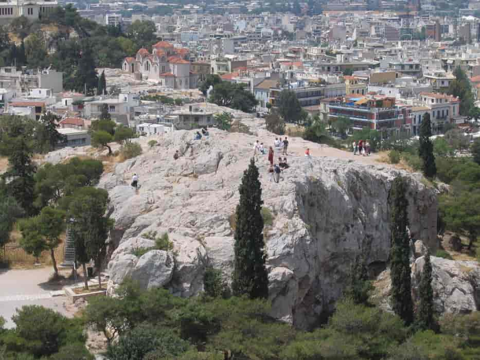 Areopagos-høyden sett fra Akropolis