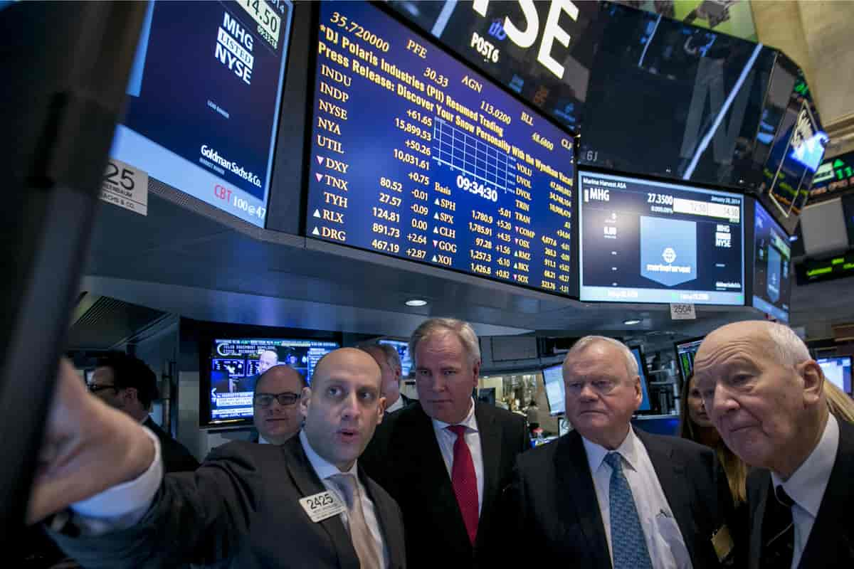 John Fredriksen på børsen i New York.