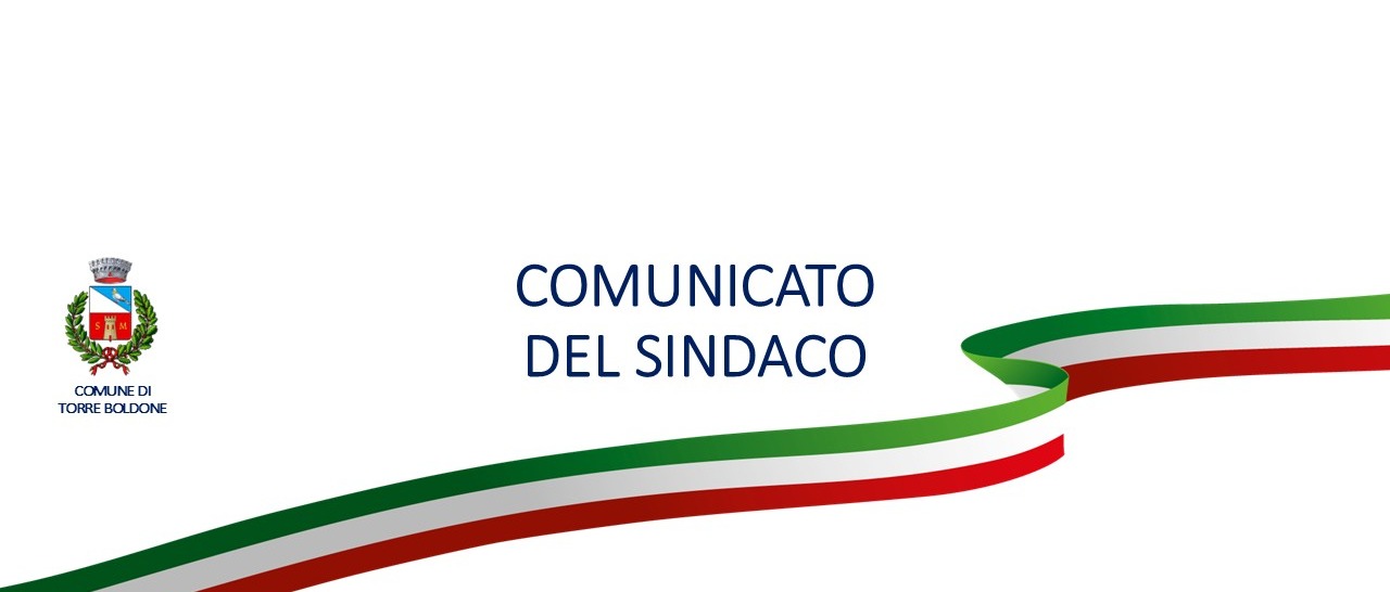 Comunicato del Sindaco - n. 3