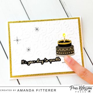 The @teamspellbinders "Party Time Cake" is the perfect little cake and candle to light up using the the Pear Blossom Press One Light!  This card is sure to make anyone's special day even MORE special!
Products Used:
Pear Blossom Press - One Light
Spellbinders - Party Time Cake Dies (Nov Club Kit Deluxe Caboodle Exclusive)
Spellbinders - Cascading Streamers Embossing Folder (Nov Embossing Folder Club Kit)
Spellbinders - Confetti Burst Hot Foil Plate (Nov Glimmer Club Kit)
Card by @craftyandcreativevibes 

#pearblossompress #ezlights #lightupcard #interactivecard #interactivecards #spellbindersclubkits  #spellbinders #teamspellbinders #embossingfolder #hotfoil