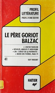 Le père Goriot, Balzac by Guy Riegert