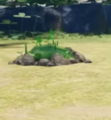 An Emperor Bulblax hiding in the ground.