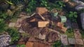 The second additional segment of the Rescue Command Post before it is cleared. It contains some bricks as well as a garden shovel and two plastic containers of soil.