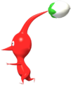 Un Pikmin rosso che corre, in stadio bocciolo.