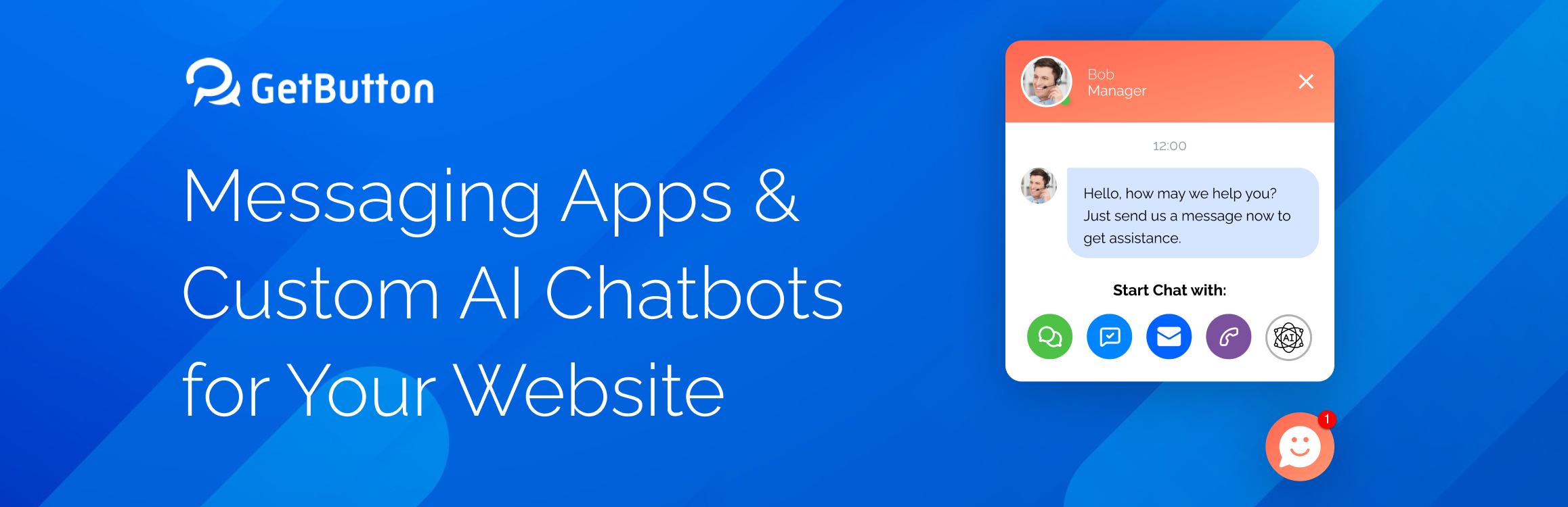 Chat Button & Custom ChatGPT-Powered Bot by GetButton.io