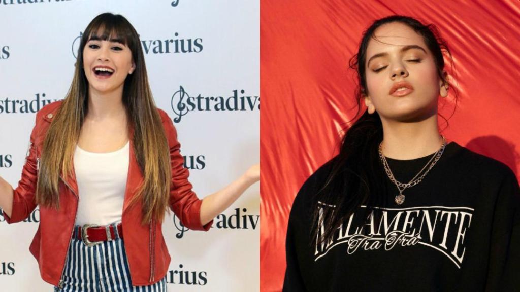 Aitana y Rosalía con prendas de Stradivarius y Pull&Bear respectivamente.