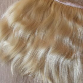 Doll hair, Mohair weft, Puppet tress (straight, wheaten)