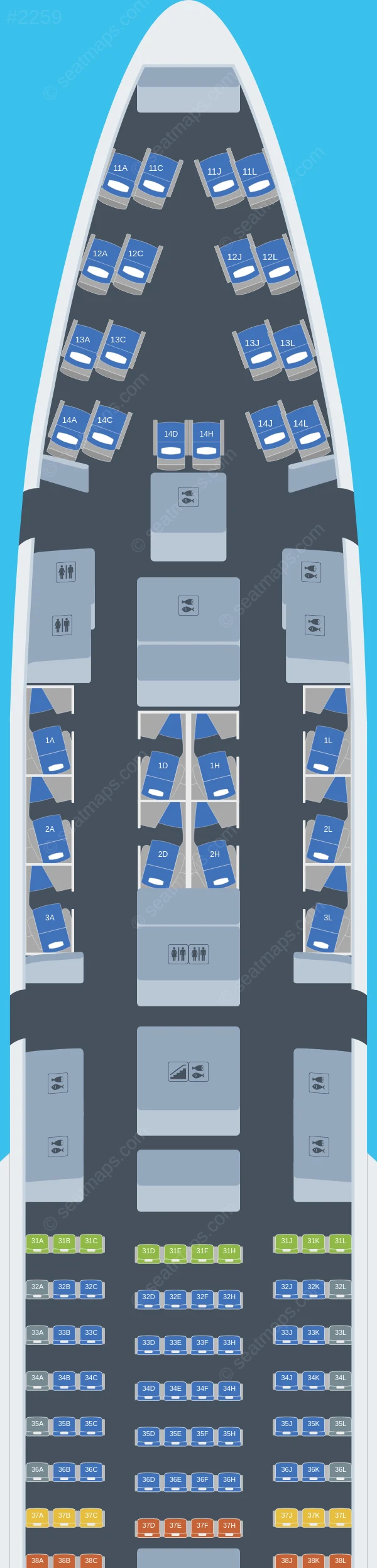 Air China Boeing 747-400 seatmap preview