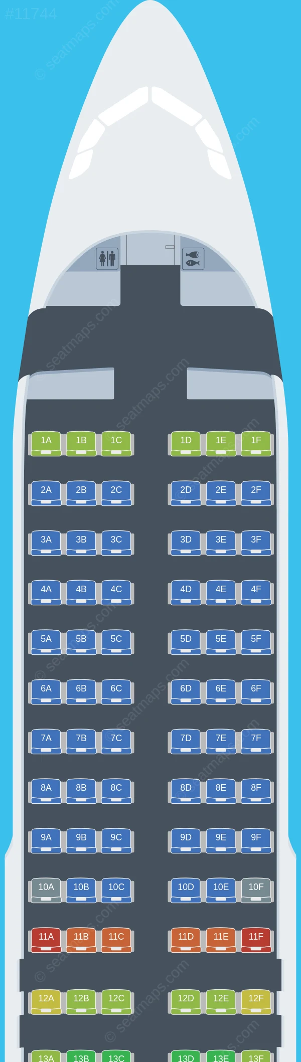 Transavia France Airbus A320neo seatmap preview