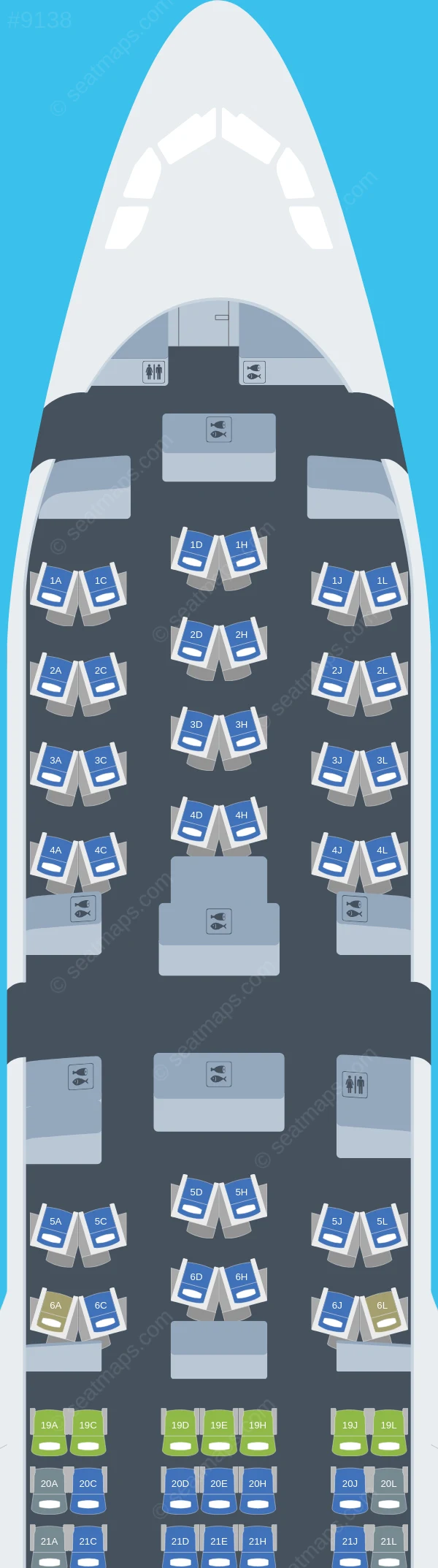 Air France Airbus A330-200 seatmap preview