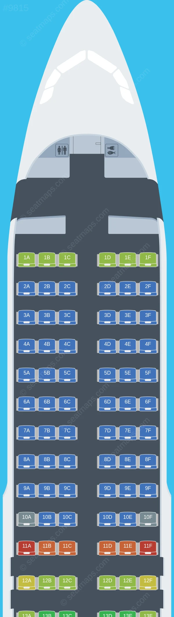 Mandarin Airlines Airbus A320-200 seatmap preview