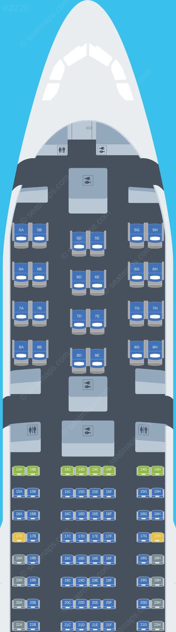 Aerolineas Argentinas Airbus A330-200 V.2 seatmap preview