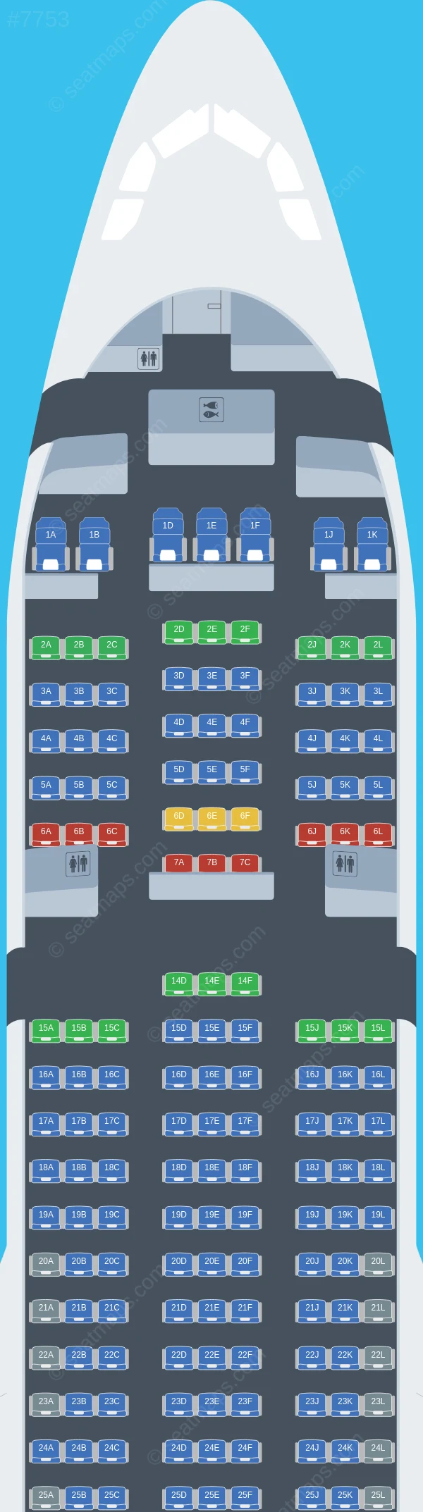 Nordwind Airlines Airbus A330-200 V.1 seatmap preview