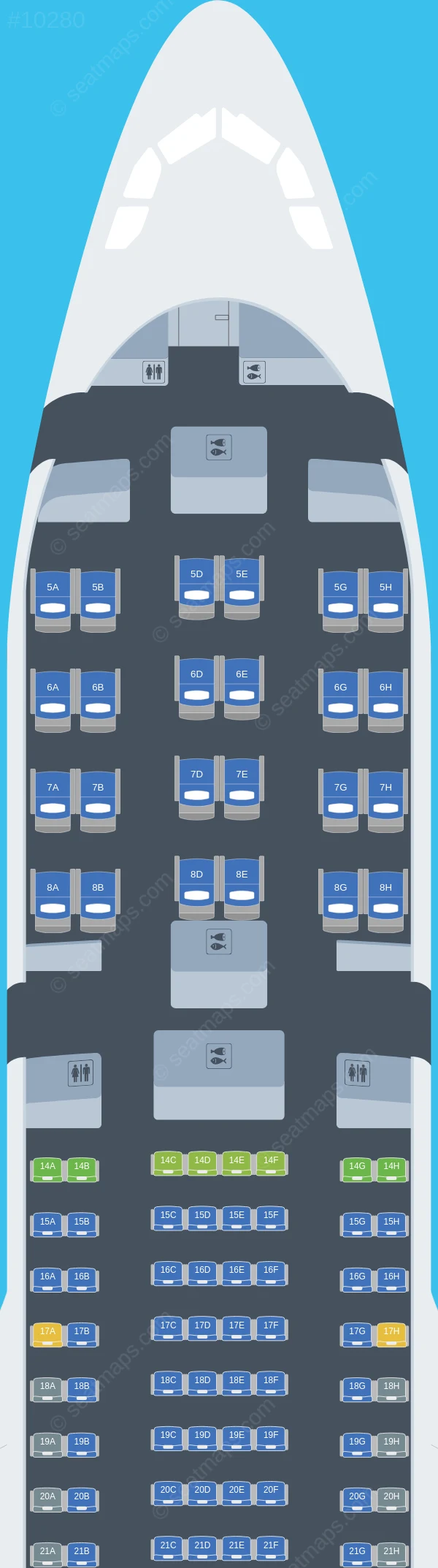 Aerolineas Argentinas Airbus A330-200 V.1 seatmap preview