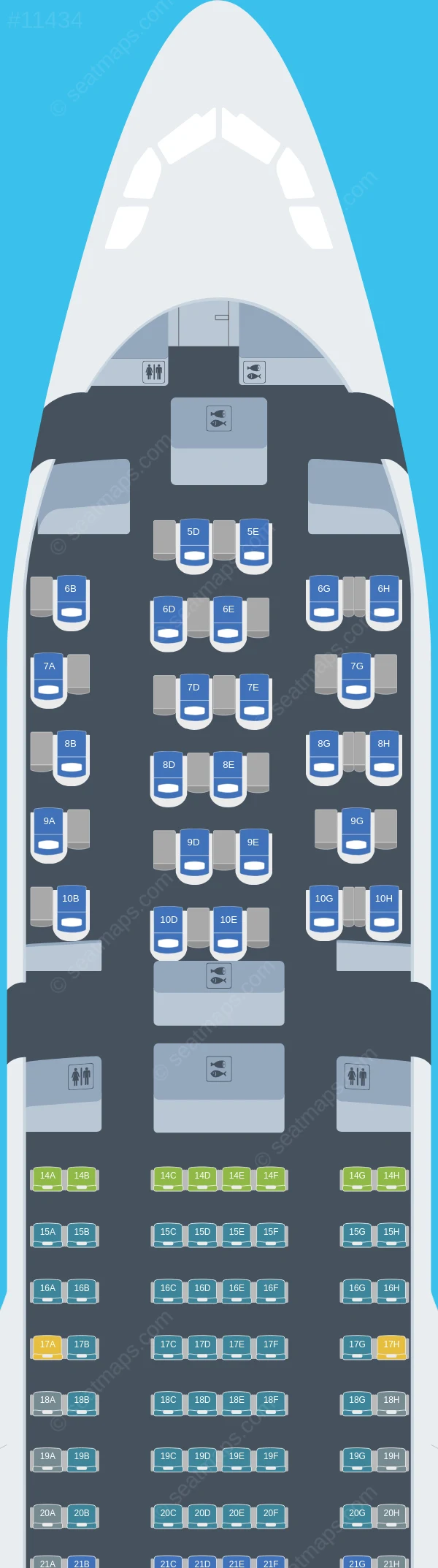 Aerolineas Argentinas Airbus A330-200 V.3 seatmap preview