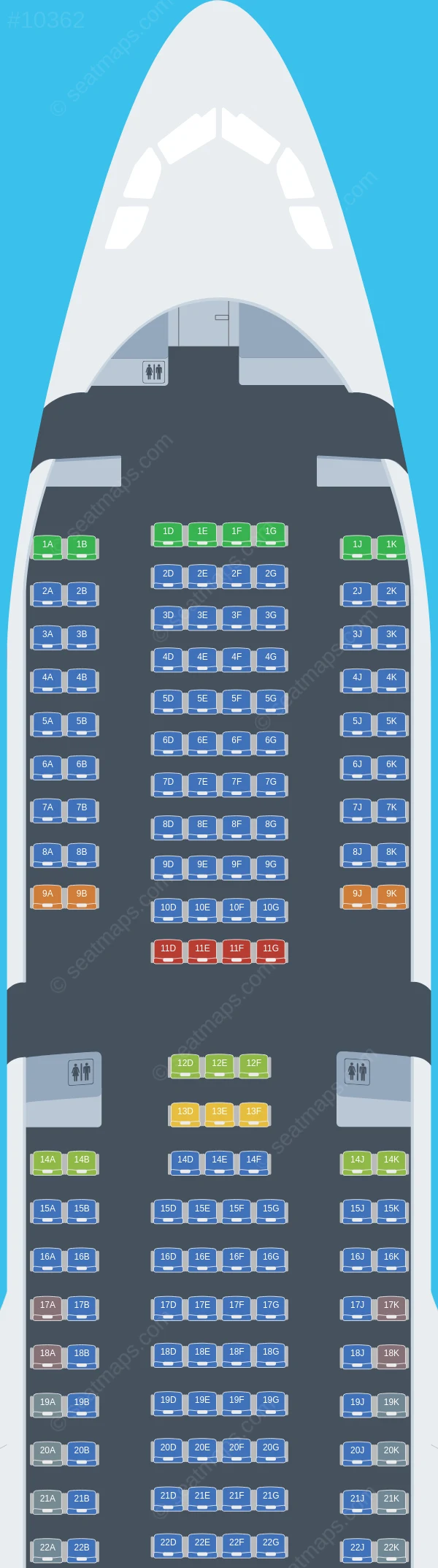 Nordwind Airlines Airbus A330-200 V.2 seatmap preview