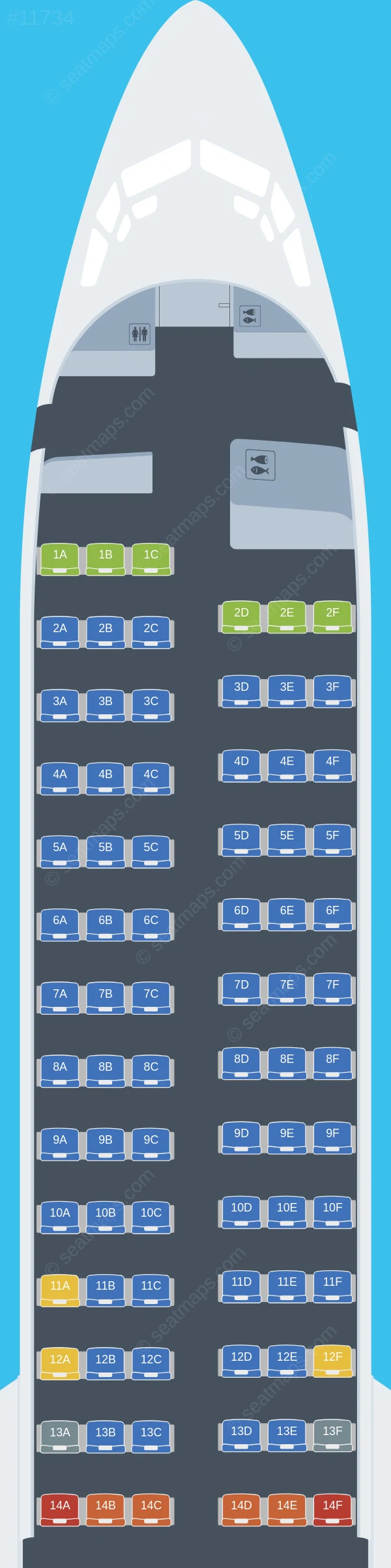 Arajet Boeing 737 MAX 8 V.2 seatmap preview