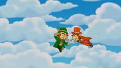  – Leprechaun und  – Nordirischer Leprechaun kämpfen gegeneinander.