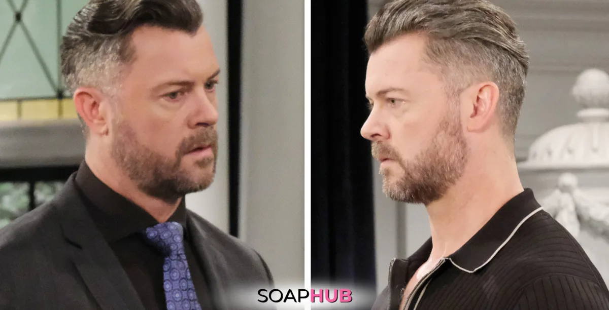 Days of our Lives Spoilers March 14 EJ with the Soap Hub logo.