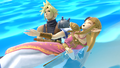 Cloud with Zelda on Tortimer Island.