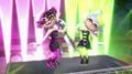 Another close-up of the Squid Sisters on Prism Tower.