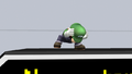 Luigi crawling forwards