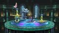 The massive swords that appear in the Ironworks Chamber in SSB4.