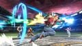 Screenshot from the official Super Smash Bros. website, showing the command variation of Burning Knuckle.