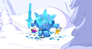 Finn and Jake breaking the Ice Armor