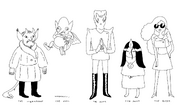 Vampire concept sketches by writer and storyboard artist Steve Wolfhard