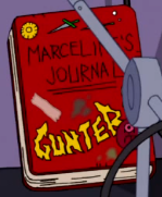 Gunter's name on Marceline's diary