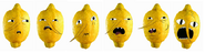 Shots from the Long Preview displaying the varying expressions of Lemongrab