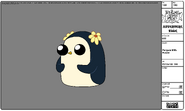 Modelsheet penguin withflower