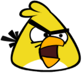 A later early design of Chuck, from the original Angry Birds cutscenes.