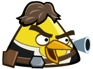 Chuck from Angry Birds Star Wars as Han Solo.