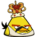 Chuck from Angry Birds Friends as Freddie Mercury.