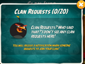 The screen when nobody has requested to join the clan.