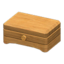 A light wooden music box in New Horizons (requires 3 logs of wood/softwood and 1 iron nugget)