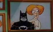 A photo of Scratchansniff in his youth, meeting Batman