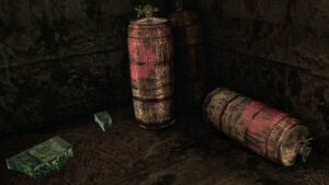 Canisters of Fear Toxin in Arkham West at Arkham Asylum.