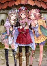 Artwork of Totori, Rorona and Meruru.